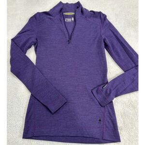 Smartwool Purple 1/4 Zip Pullover Size Small
